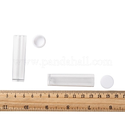 プラスチックビーズ収納ケース  蓋付き  チューブ  透明  透明  5.5x1.5cm&nbsp;CON-C068Y-1