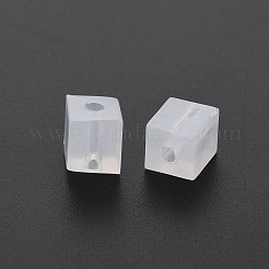 透明なアクリルビーズ  直方体の  ホワイトスモーク  9x7.5x7.5mm  穴：2mm  約940個/500g&nbsp;TACR-T003-36