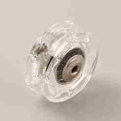 プラスチック製のスナップボタン  衣服のボタン  フラットラウンド  透明  18x5mm&nbsp;BUTT-WH0028-27