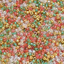 4色11/0個 クリスマス トーホー ラウンドシードビーズ  161 & 185 & 557 & 1830  ミックスカラー  2.2mm  穴：0.8mm  約5555個/50g&nbsp;SEED-X0058-29