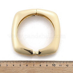 女性用合金ヒンジ付きバングル  幾何学的な正方形  ゴールドカラー  1/2インチ（1.35cm）  内径：2-1/4インチ（5.65cm）&nbsp;BJEW-D312-02G