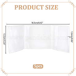 プラスチック製麻雀カード保護ケース  長方形  透明  133x163x1.5mm&nbsp;AJEW-WH0696-592