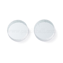 （在庫一掃セール：スクラッチ）  34個のガラスカボション  モザイクアクセサリー  フラットラウンド  銀  12x3.5mm  約34個/袋&nbsp;LS-DIY-XCP0001-84