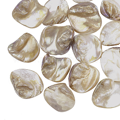 天然淡水シェルビーズ  チップ  ライトカーキ  18~22x15~21x7.5~10mm  穴：0.8mm  250 G /ボックス&nbsp;SSHEL-CA0001-01