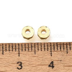 真鍮ビーズ  カドミウムフリー＆ニッケルフリー＆鉛フリー  コラム  18KGP本金メッキ  4x2mm  穴：1.4mm&nbsp;KK-K398-04B-G