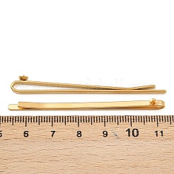 304ステンレススチール製ヘアピン  イオンプレーティング（ip）  鉛フリー＆カドミウムフリー＆ニッケルフリー  18KGP本金メッキ  トレイ：3~8mm  60x3~8x8~9mm  ピン：0.8mm&nbsp;STAS-F329-02B-G
