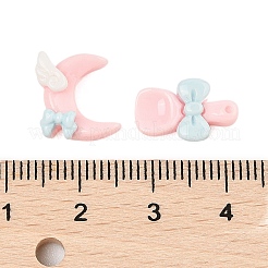 オペーク樹脂カボション  ミックスカラー  ピンク  11x6.5x5mm&nbsp;CRES-M037-14