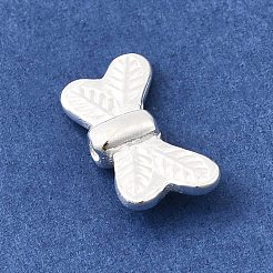 925スターリングシルバービーズ  蝶  銀  7x14x3mm  穴：1.4mm&nbsp;STER-A048-18S