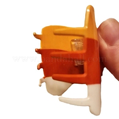 アクリルバンスクリップ  サンタの帽子  女性の女の子のために  レッド  55x45mm&nbsp;PW-WG0A77B-01