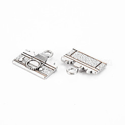 合金のチベット風チャーム  カドミウムフリー＆鉛フリー  カメラ  アンティークシルバー  14x15x3mm  穴：1.8mm  約760個/1000g&nbsp;TIBE-S320-187AS