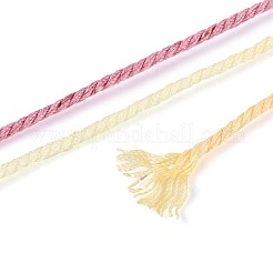 30mセグメント染色マクラメコットンコード  丸編みロープ  壁掛け用  工芸  ギフト包装  ベージュ  1mm  約32.81ヤード（30m）/ロール&nbsp;OCOR-T018-01V