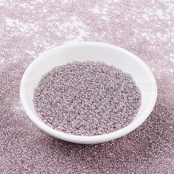 MIYUKIラウンドロカイユビーズ  日本製シードビーズ  11/0  （rr168)透明スモーキーアメジスト光沢  2x1.3mm  穴：0.8mm  約50000個/ポンド&nbsp;SEED-G007-RR0168