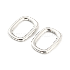 変色しない304ステンレススチール製リンクリング  長方形  ステンレス鋼色  14x10x1.5mm  内径：10x16mm&nbsp;STAS-I202-09P
