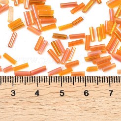 ガラスラウンドラッパビーズ  混合スタイル  オレンジ  5~7x2mm  穴：0.6~1mm  約16199個/ポンド&nbsp;SEED-XCP0001-47D