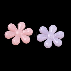 プラスチックビーズ  模造ゼリー  花  ミックスカラー  23~23.5x23x5mm  穴：1.8mm  約495個/500g&nbsp;KY-F023-06A