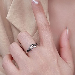 女性用スター925スターリングシルバー指輪  アンティークシルバー  usサイズ6（16.5mm）&nbsp;FS-WG79BE7-02