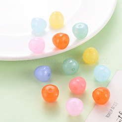 透明なアクリルビーズ  染め  多面カット  ティアドロップ  ミックスカラー  15x14.5mm  穴：2mm  約243個/500g&nbsp;MACR-S373-10E