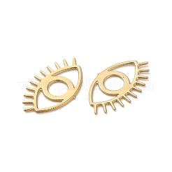 304ステンレススチールチャーム  アイチャーム  14KGP本金メッキ  5.8x9.8x0.3mm  穴：2mm&nbsp;STAS-K263-31B-G