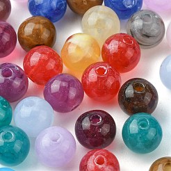 ラウンド天然石風アクリルビーズ  ミックスカラー  8mm  穴：2mm  約1700個/500g&nbsp;OACR-R029-8mm-M