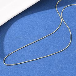 0.8mm 真鍮ベネチアンチェーン調節可能なスライダーネックレス  長持ちメッキ  ラックめっき  18KGP本金メッキ  17.87インチ（45.4cm）&nbsp;KK-H533-09B-G