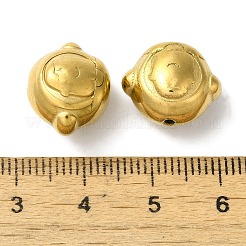 304ステンレススチールビーズ  フラットラウンド  ゴールドカラー  11x13.5x10mm  穴：1.2mm&nbsp;STAS-I305-206G
