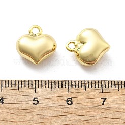 真鍮チャーム  ハートチャーム  18KGP本金メッキ  13.5x12x6mm  穴：1.6mm&nbsp;KK-U049-03G-02