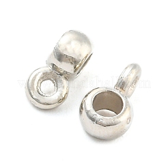 Ccb プラスチック チューブ ベイル  ループベイル  ロンデル  プラチナ  7x3.5x4mm  穴：1mm  内径：2mm&nbsp;CCB-K011-04P