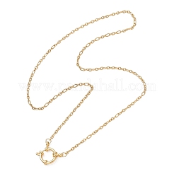 2.5mm 304ステンレススチール製フィガロチェーンネックレス（スプリングリング留め具付き）  ゴールドカラー  21.26インチ（54cm）&nbsp;NJEW-JN05709