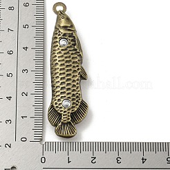 合金のチベット風チャーム  魚の形  アンティークブロンズ  59x16x9mm  穴：3mm&nbsp;PALLOY-A007-10AB