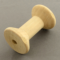 ワイヤーのための木製の空のスプール  スレッドボビン  無鉛の  モカシン  45x26~30mm  穴：7mm&nbsp;WOOD-Q015-45mm-LF