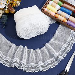 10mポリエステルリボン  衣服縫製アクセサリー  ホワイト  3-3/4インチ（95mm）  約10.94ヤード（10m）/セット&nbsp;OCOR-BC0009-62B