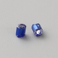 ガラスラウンドラッパビーズ  銀並ぶ  藤紫色  2x2mm  穴：0.8mm  700個/セット&nbsp;GLAA-WH0032-28E
