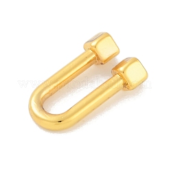 ラックメッキ真鍮U字型リンクバックルドレスリングリアビキニ水着アクセサリー  長持ちメッキ  鉛フリー＆カドミウムフリー  18KGP本金メッキ  15.5x9x4mm&nbsp;KK-A224-24A-G