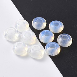 オパライトヨーロッパビーズ  大穴ビーズ  ロンデル  14x7mm  穴：5~6mm&nbsp;G-S359-073