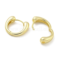 真鍮製フープピアス  18KGP本金メッキ  15.5x4.5mm&nbsp;EJEW-L211-010K-G