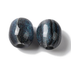 樹脂グリッターヨーロピアンビーズ  大穴ビーズ  バレル  ミックスカラー  17.5~19x16.5~17mm  穴：5mm&nbsp;RESI-G066-02