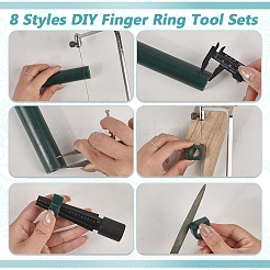 8種類のDIY指輪ツールセット  ステンレス鋼色&nbsp;TOOL-UN0001-72