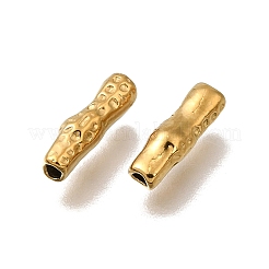 304ステンレススチールビーズ  イオンプレーティング（ip）  チューブ  18KGP本金メッキ  11.5x3.5x3.5mm  穴：1.2~1.4mm&nbsp;STAS-L315-065A-G