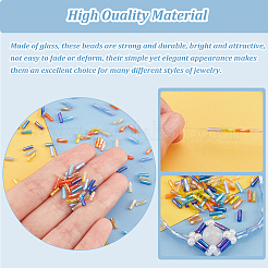 2880個 8色 不透明ガラスツイストビューグルビーズ  丸い穴  ミックスカラー  6x2mm  穴：0.8mm  9 G /カラー  360個/カラー&nbsp;EGLA-PH0001-33