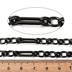 304ステンレス鋼の長方形リングリンクチェーン  溶接されていない  イオンプレーティング（ip）  ブラック  14.5x5.5x1.3mm&nbsp;CHS-Z007-21B