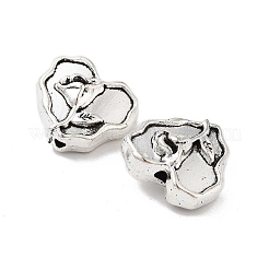 チベットスタイルの合金ビーズ  バラとハート  アンティークシルバー  19x15x7.5mm  穴：1.8mm  156個/ 500g&nbsp;LS-PALLOY-H134-11AS