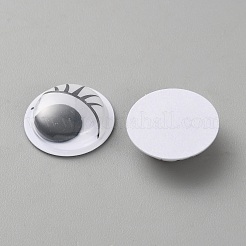 樹脂人形の工芸品の目  おもちゃの DIY アクセサリー用  ホワイト  15x4.5mm&nbsp;DIY-WH0698-009B