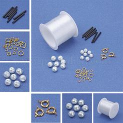 DIYネックレスキット  パールビーズネックレス、バングルビーズ入り  チョーカーネックレス  9mm&nbsp;DIY-JP0003-03