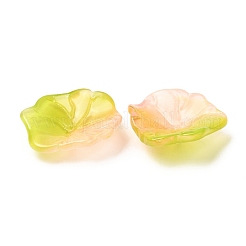 ガラスビーズ  蓮の花びら  ミックスカラー  24.5x24x6.5mm  穴：1.2mm&nbsp;X-GLAA-Q095-01