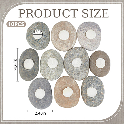 水槽用装飾用川砂利10個  ミックスカラー  65~81x51~63x17~27mm&nbsp;G-GO0001-77