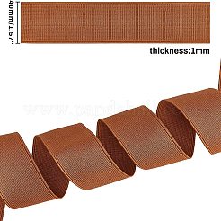 超幅広の厚手の平らなゴムバンド  ウェビング衣類縫製アクセサリー  ダークチソウ  40mm&nbsp;EC-WH0016-B-S027