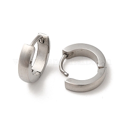 変色しない研磨加工304ステンレススチールフープピアス  ステンレス鋼色  13x3mm&nbsp;EJEW-P255-04P