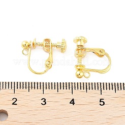 316ステンレススチール製クリップオンイヤリング金具  18KGP本金メッキ  16x13x5mm  穴：1.5mm&nbsp;STAS-K274-09G