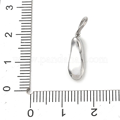 304ステンレスペンダント  バレエシューズのチャーム  ステンレス鋼色  17x5x4mm  穴：5mm&nbsp;FIND-T075-04P