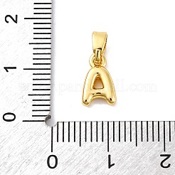 ラックメッキ真鍮チャーム  18KGP本金メッキ  長持ちメッキ  カドミウムフリー＆鉛フリー  文字a  10x6x2mm  穴：5x2.5mm&nbsp;KK-C053-04G-A